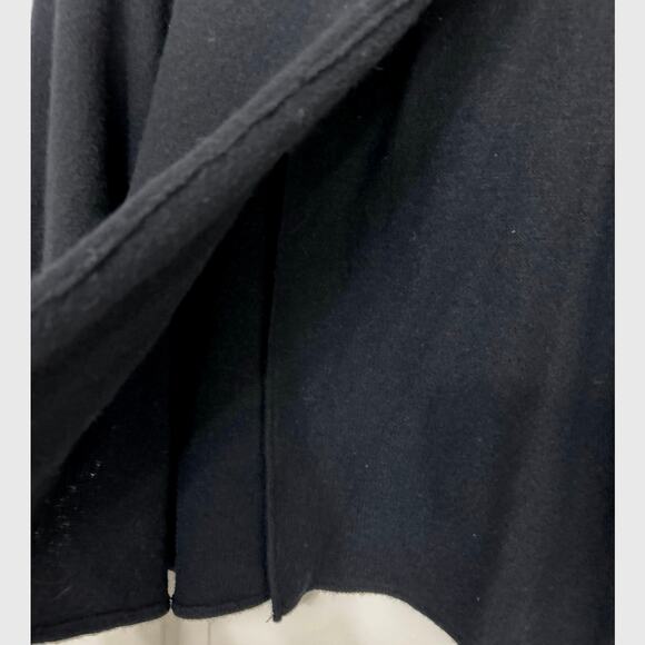 JM Collection Boiled Wool Sweater Jacket Black Broach Quiet Luxury L NWT - Picture 6 of 13